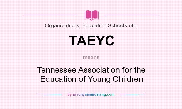 What does TAEYC mean? It stands for Tennessee Association for the Education of Young Children
