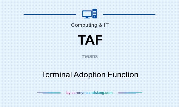 What does TAF mean? It stands for Terminal Adoption Function
