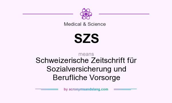 What does SZS mean? It stands for Schweizerische Zeitschrift für Sozialversicherung und Berufliche Vorsorge