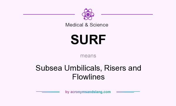 What does SURF mean? It stands for Subsea Umbilicals, Risers and Flowlines