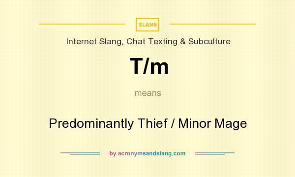 What does T/m mean? It stands for Predominantly Thief / Minor Mage