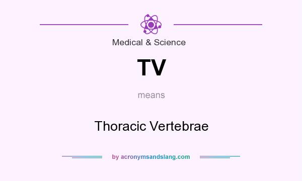 What does TV mean? It stands for Thoracic Vertebrae
