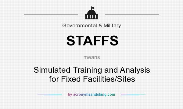 What does STAFFS mean? It stands for Simulated Training and Analysis for Fixed Facilities/Sites