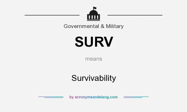 What does SURV mean? It stands for Survivability