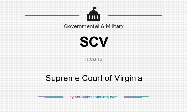 What does SCV mean? It stands for Supreme Court of Virginia