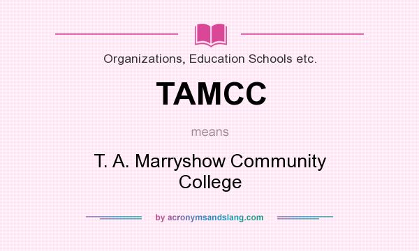 What does TAMCC mean? It stands for T. A. Marryshow Community College