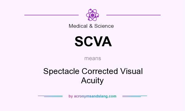 What does SCVA mean? It stands for Spectacle Corrected Visual Acuity