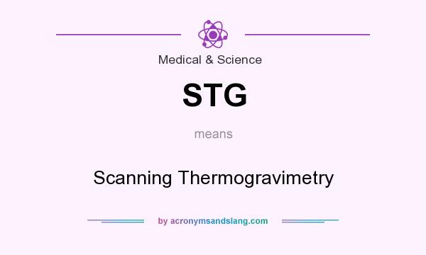 What does STG mean? It stands for Scanning Thermogravimetry