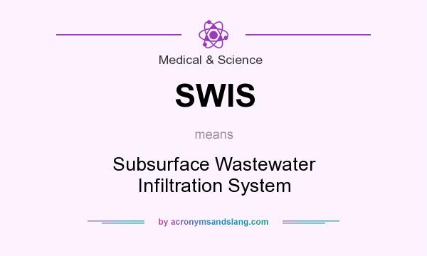 What does SWIS mean? It stands for Subsurface Wastewater Infiltration System