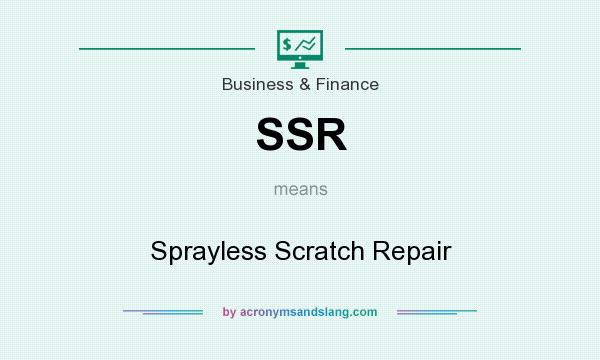 What does SSR mean? It stands for Sprayless Scratch Repair