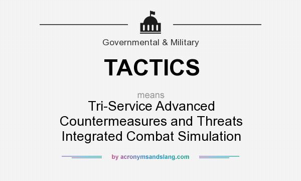 What does TACTICS mean? It stands for Tri-Service Advanced Countermeasures and Threats Integrated Combat Simulation