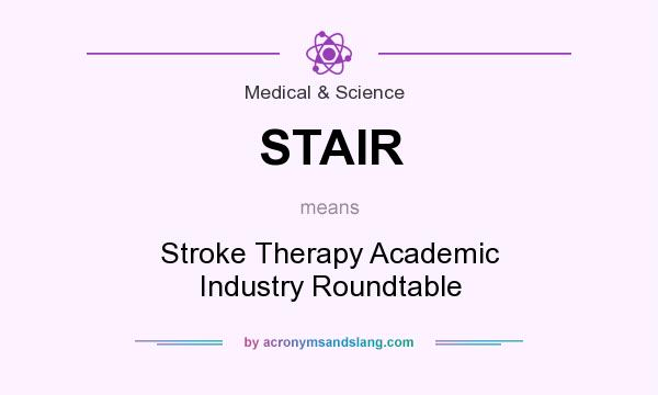 What does STAIR mean? It stands for Stroke Therapy Academic Industry Roundtable