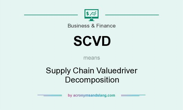 What does SCVD mean? It stands for Supply Chain Valuedriver Decomposition