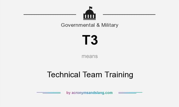 What does T3 mean? It stands for Technical Team Training