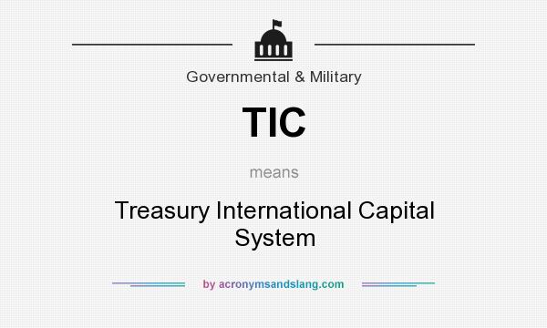 What does TIC mean? It stands for Treasury International Capital System