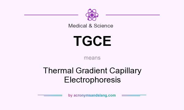 What does TGCE mean? It stands for Thermal Gradient Capillary Electrophoresis