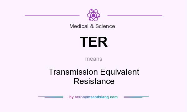 What does TER mean? It stands for Transmission Equivalent Resistance