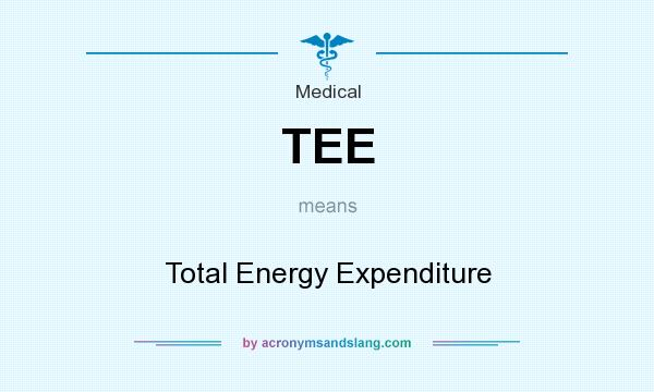 What does TEE mean? It stands for Total Energy Expenditure