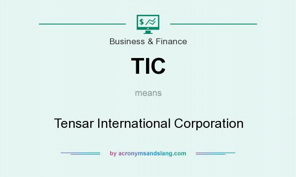What does TIC mean? It stands for Tensar International Corporation