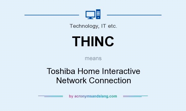 What does THINC mean? It stands for Toshiba Home Interactive Network Connection