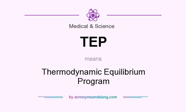 What does TEP mean? It stands for Thermodynamic Equilibrium Program