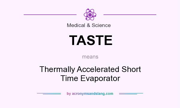 What does TASTE mean? It stands for Thermally Accelerated Short Time Evaporator