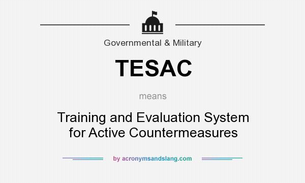 What does TESAC mean? It stands for Training and Evaluation System for Active Countermeasures