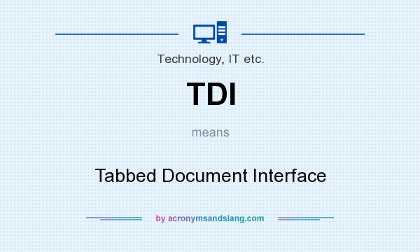 What does TDI mean? It stands for Tabbed Document Interface