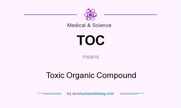 What does TOC mean? It stands for Toxic Organic Compound