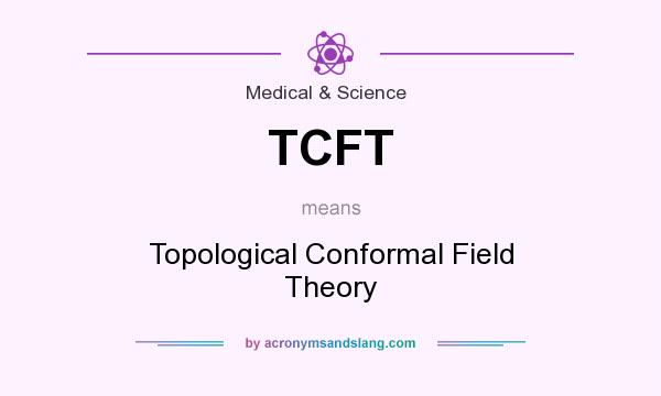 What does TCFT mean? It stands for Topological Conformal Field Theory