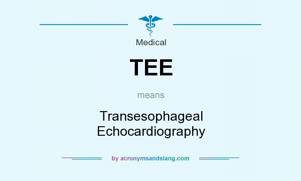 What does TEE mean? It stands for Transesophageal Echocardiography