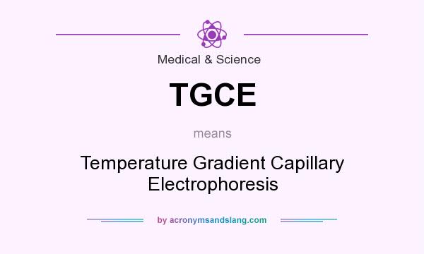 What does TGCE mean? It stands for Temperature Gradient Capillary Electrophoresis