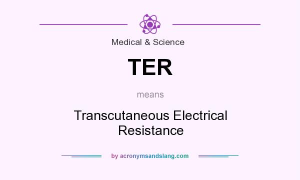 What does TER mean? It stands for Transcutaneous Electrical Resistance