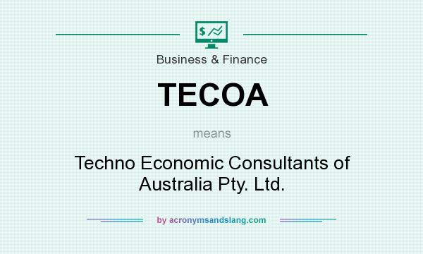 What does TECOA mean? It stands for Techno Economic Consultants of Australia Pty. Ltd.