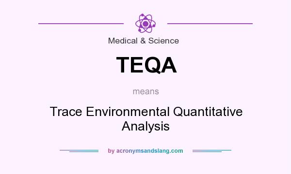 What does TEQA mean? It stands for Trace Environmental Quantitative Analysis