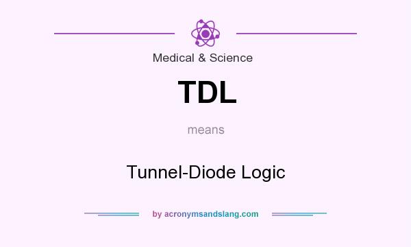 What does TDL mean? It stands for Tunnel-Diode Logic