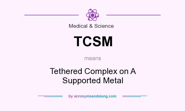 What does TCSM mean? It stands for Tethered Complex on A Supported Metal