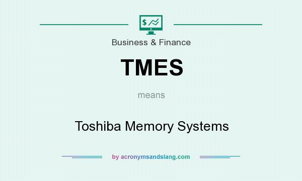 What does TMES mean? It stands for Toshiba Memory Systems