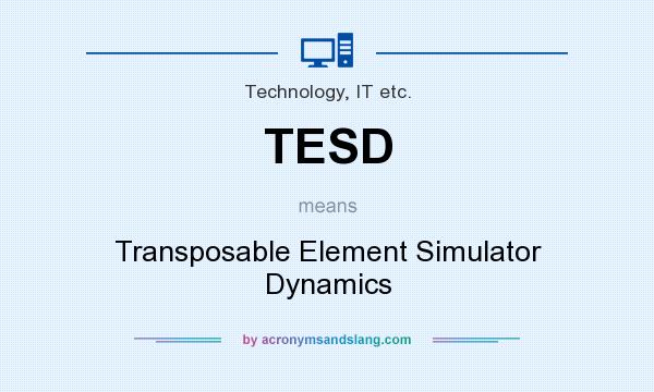 What does TESD mean? It stands for Transposable Element Simulator Dynamics