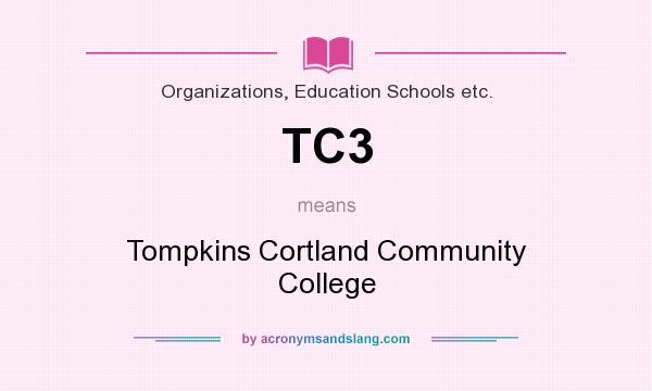 What does TC3 mean? It stands for Tompkins Cortland Community College