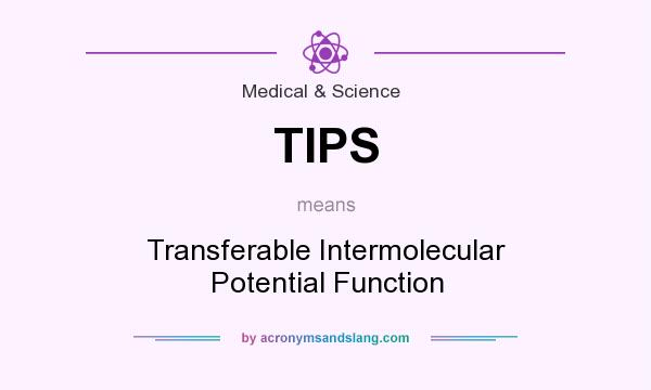 What does TIPS mean? It stands for Transferable Intermolecular Potential Function