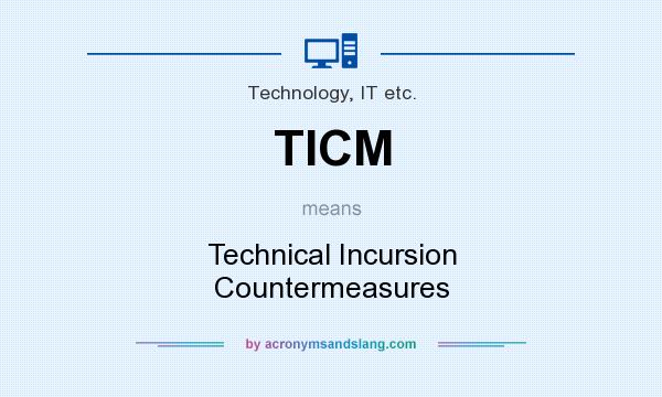 What does TICM mean? It stands for Technical Incursion Countermeasures
