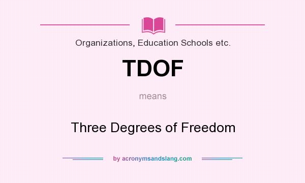 What does TDOF mean? It stands for Three Degrees of Freedom