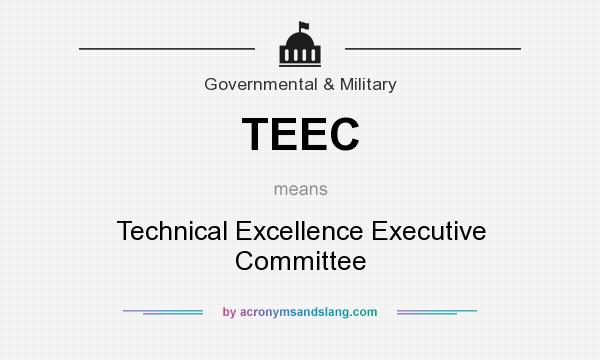 What does TEEC mean? It stands for Technical Excellence Executive Committee