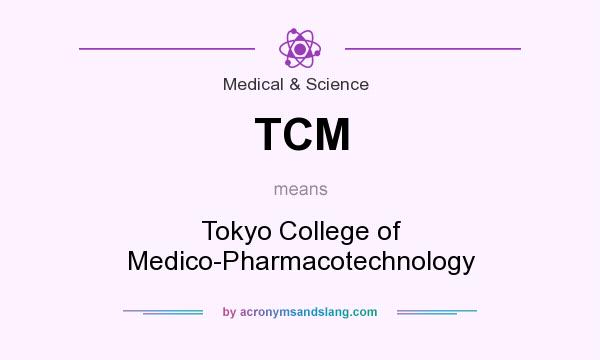 What does TCM mean? It stands for Tokyo College of Medico-Pharmacotechnology