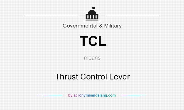 What does TCL mean? It stands for Thrust Control Lever