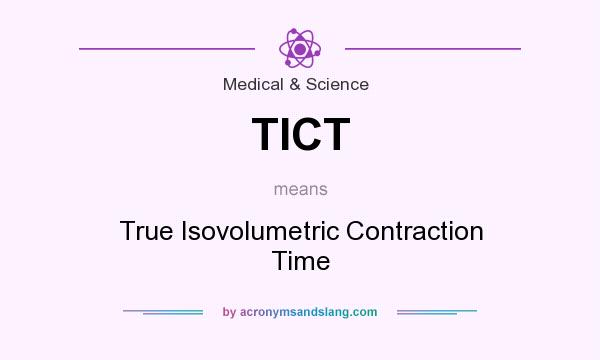 What does TICT mean? It stands for True Isovolumetric Contraction Time
