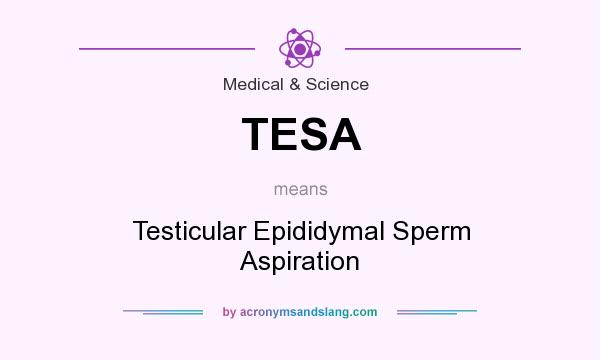 What does TESA mean? It stands for Testicular Epididymal Sperm Aspiration