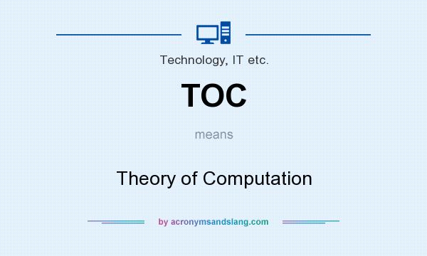 What does TOC mean? It stands for Theory of Computation