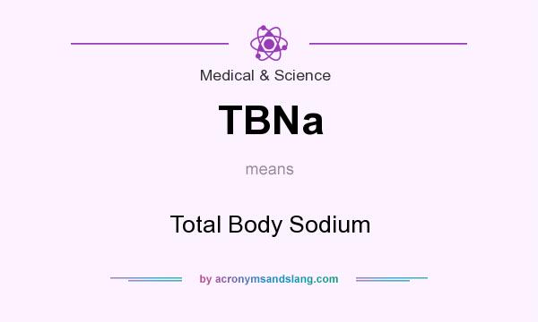 What does TBNa mean? It stands for Total Body Sodium
